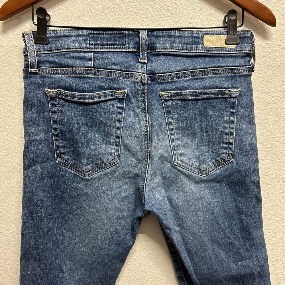 AG Jeans Farrah Ankle - High Rise Skinny Patch Blue Size 29 - Picture 4 of 13